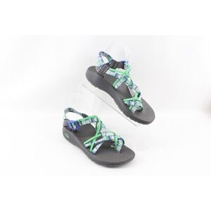 Women's 9 US‎ Chaco Z/Cloud X/2 Green Blue Toe Loop Hiking Sandals